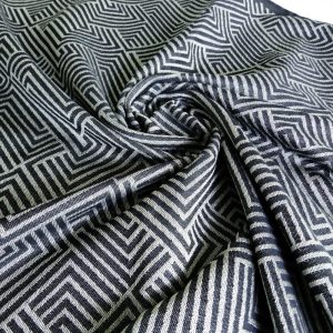 Didymos Rebozo tørklæde, 70% økologisk bomuld/30% silke, grå og råhvid mønster