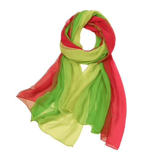 Ombre tørklæde, pink/grøn