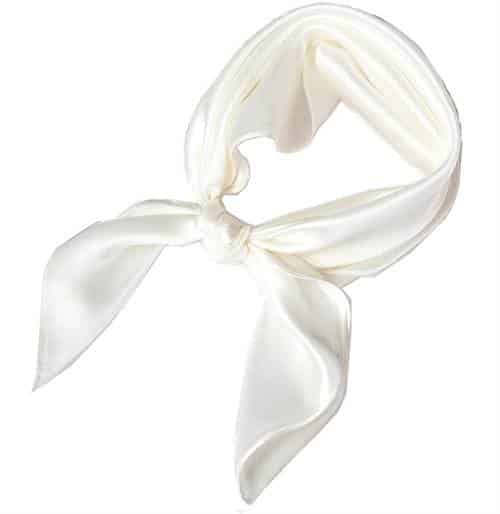 Silketørklæde, hvid