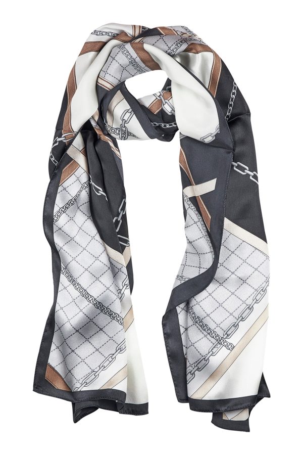CRÉTON Chain silketørklæde (MULTI FARVET, ONESIZE)