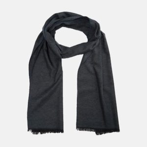 Halstørklæde | 100% børstet silke | grå/grøn