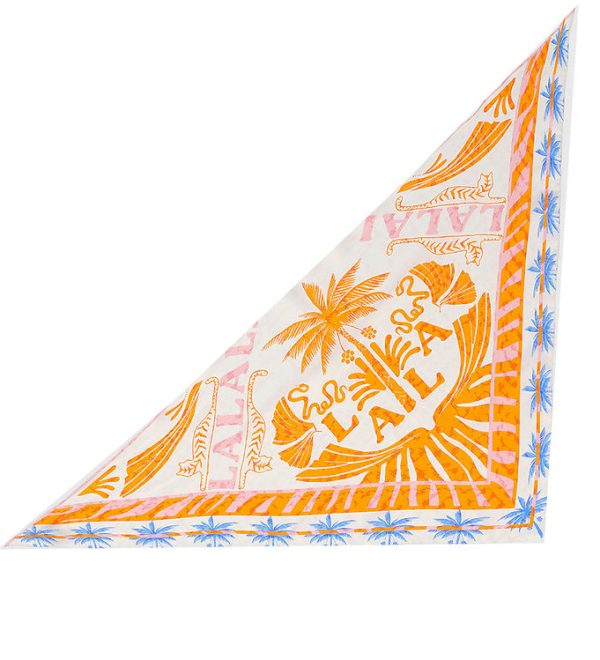Lala Berlin Tørklæde - 130x52 cm - Silk Triangle Aina - Sunset P