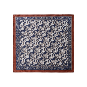Silketørklæde - Dark blue paisley