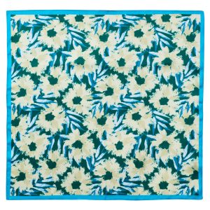 Silketørklæde, Fleurs peintes - 53x53 cm.
