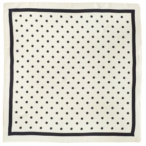 Silketørklæde, Grey Dot - 70x70 cm.