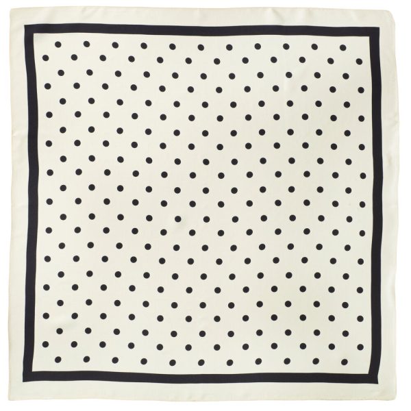 Silketørklæde, Grey Dot - 70x70 cm.