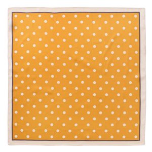 Silketørklæde, Orange Dot - 50x50 cm.