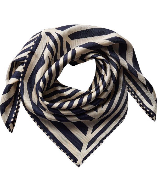 Geometric Scarf 100% Silk 61x61cm