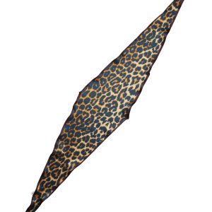 Leopa Diamond silketørklæde - Sort/leopard