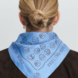 Røde Kors Tørklæde 53x53cm - 100% Silke