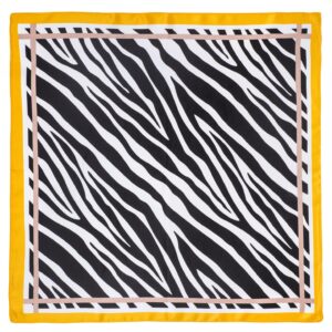 Silketørklæde, Big Zebra - 70x70 cm.
