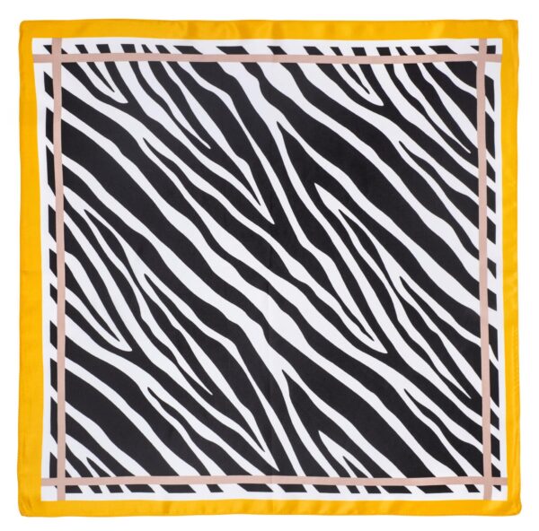 Silketørklæde, Big Zebra - 70x70 cm.