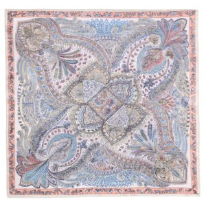 Silketørklæde, Elephant Paisley - 70x70 cm.