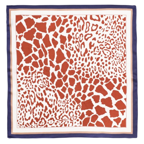 Silketørklæde, Giraffe - 50x50 cm.