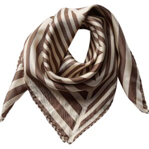 Geometric Scarf 100% Silk 61x61cm