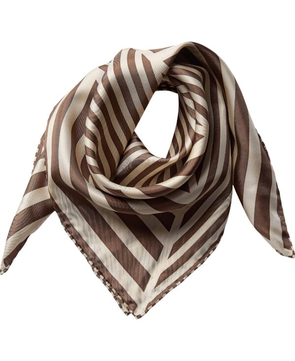 Geometric Scarf 100% Silk 61x61cm